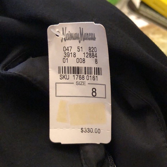 Kay Unger Black Sleeveless Belted Dress - Picture 10 of 10